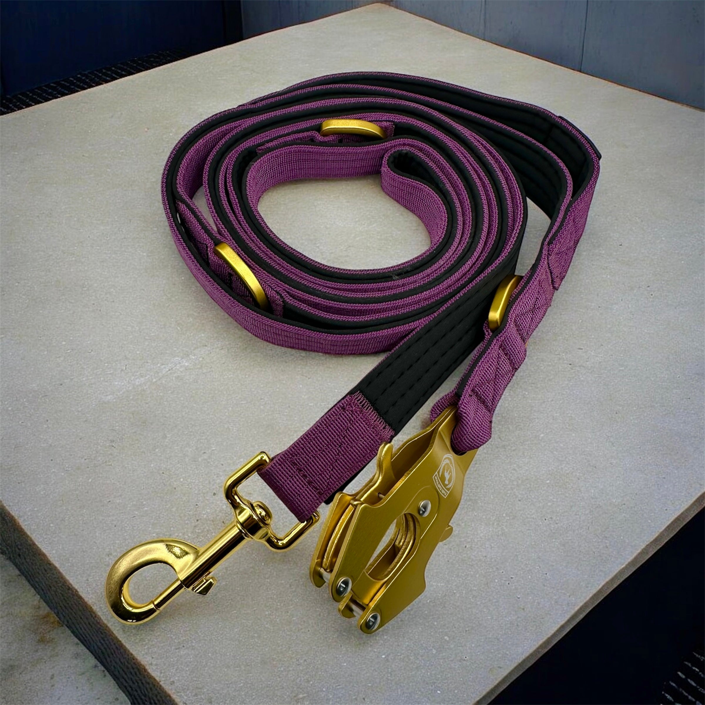 Combat Saftey Leash | plum gold