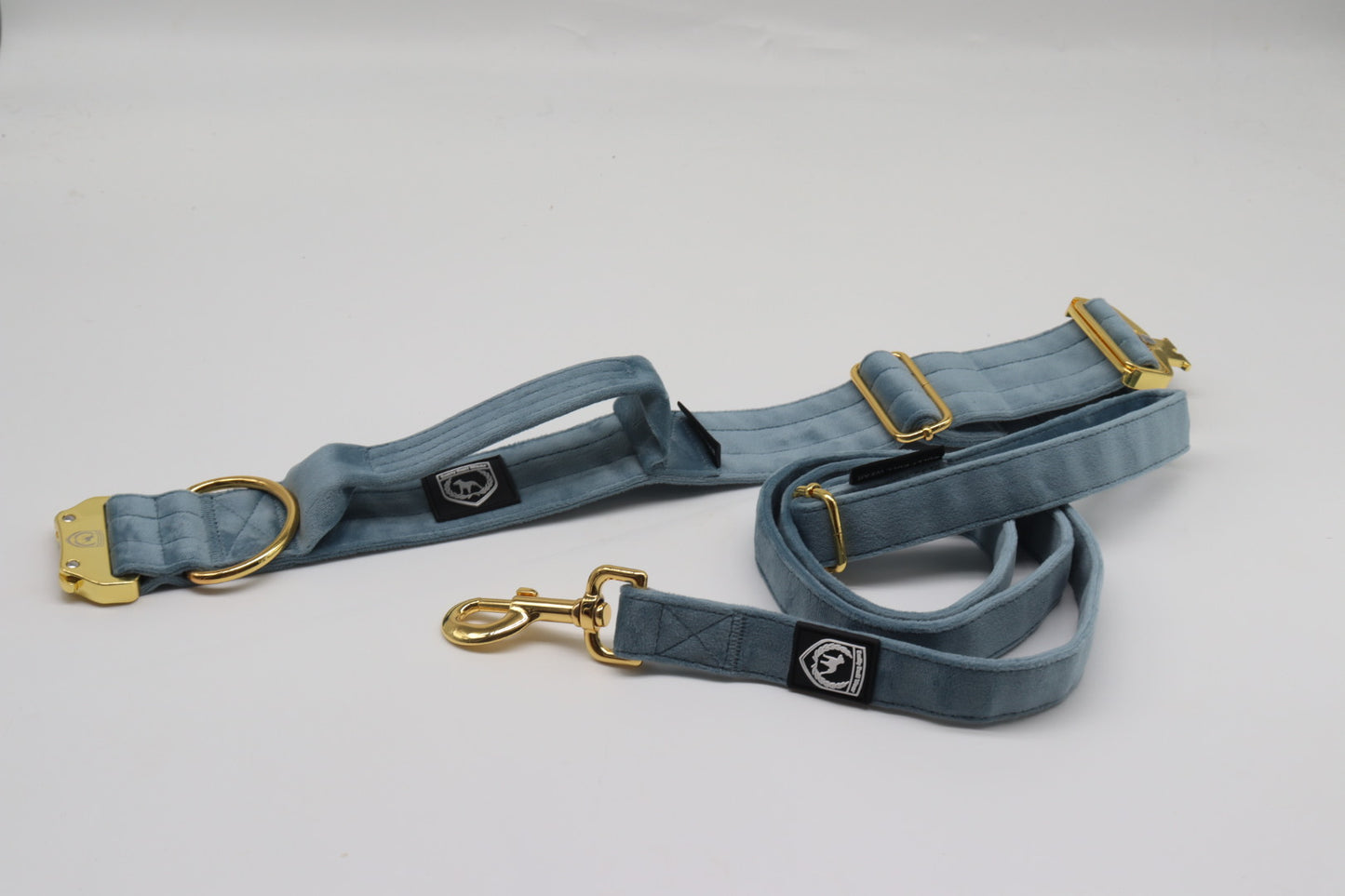 Combat Collar Samt - smokeyblue