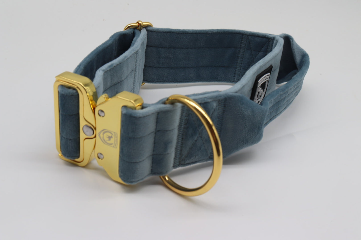 Combat Collar Samt - smokeyblue