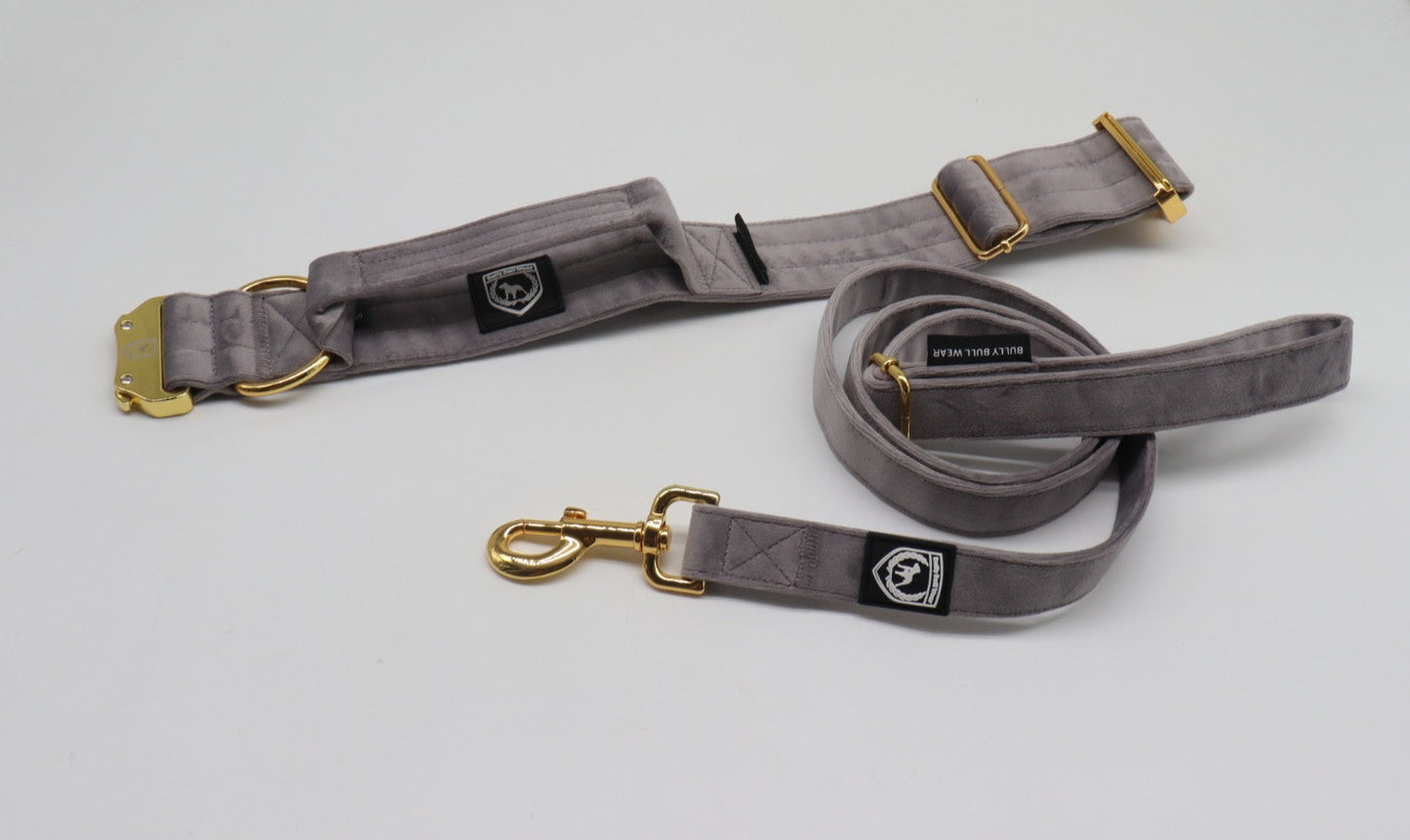 Combat Collar Samt - grey