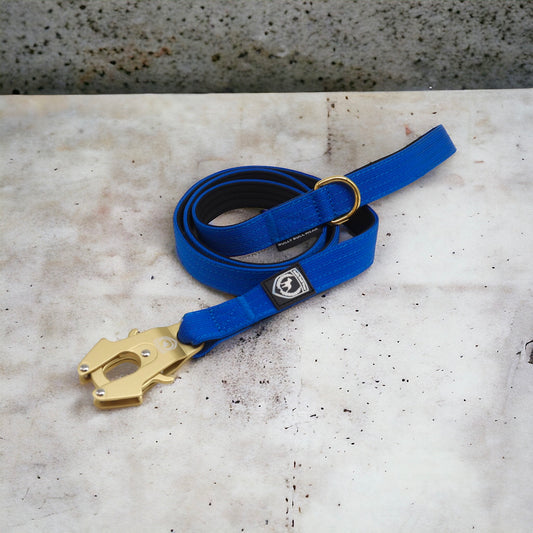 Combat Leash | royalblau-gold