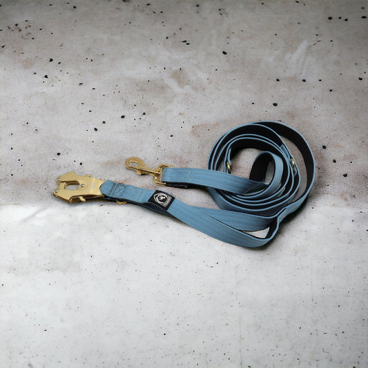 Combat Multi Leash mit Kurzführer | babyblue-gold