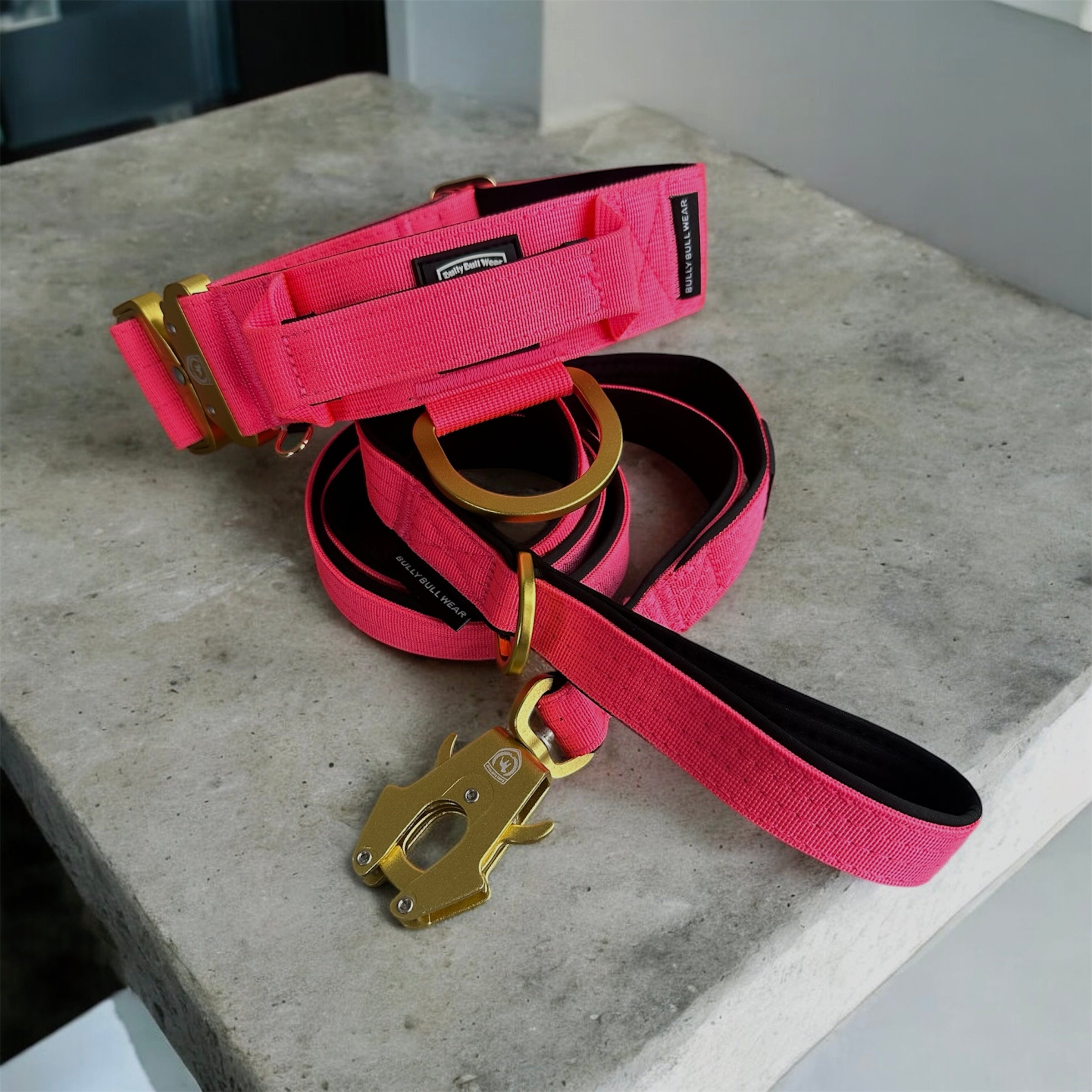 Combat Saftey Set  I neonpink -gold
