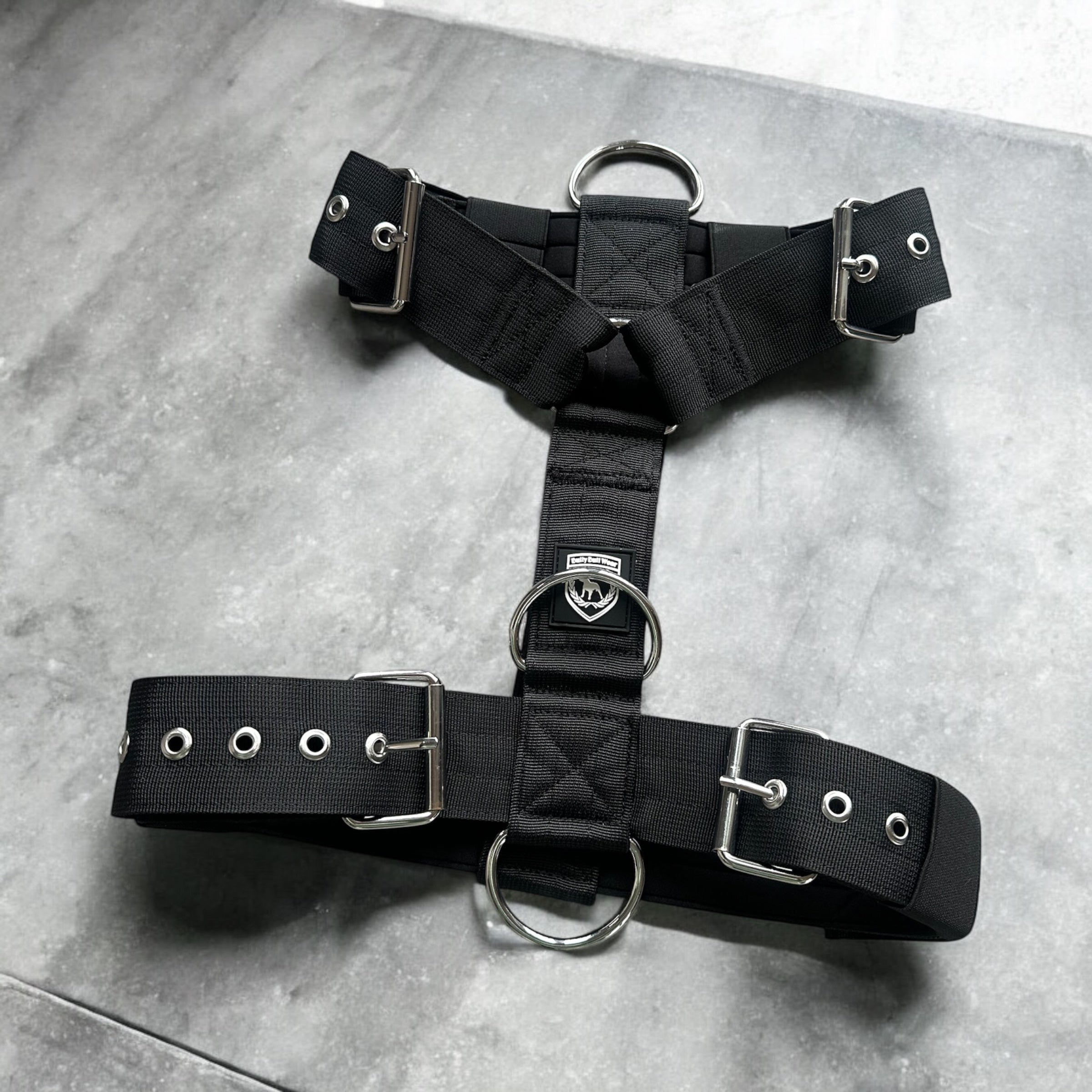 Basic Geschirr Rollschnalle | black Silber