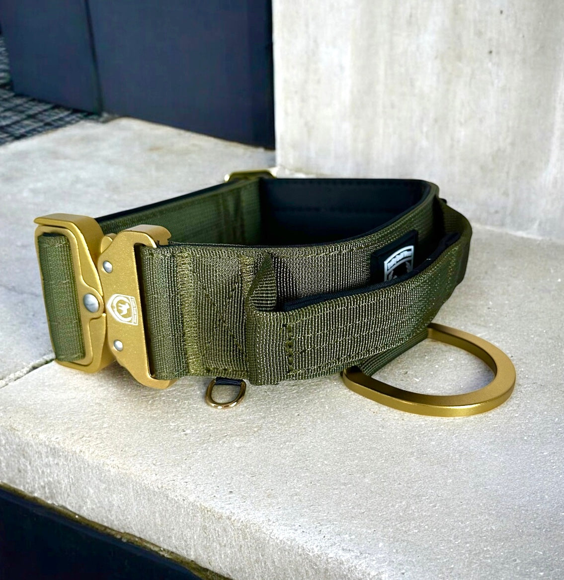 Saftey Combt Collar | armygreen gold