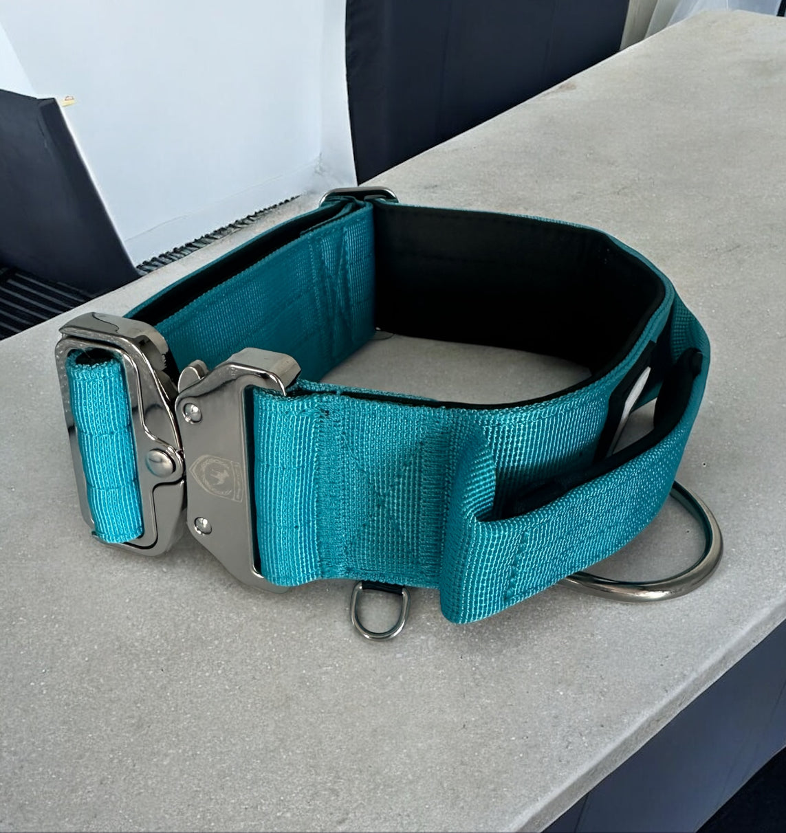 Combat Collar I caribbeanblue - platinum