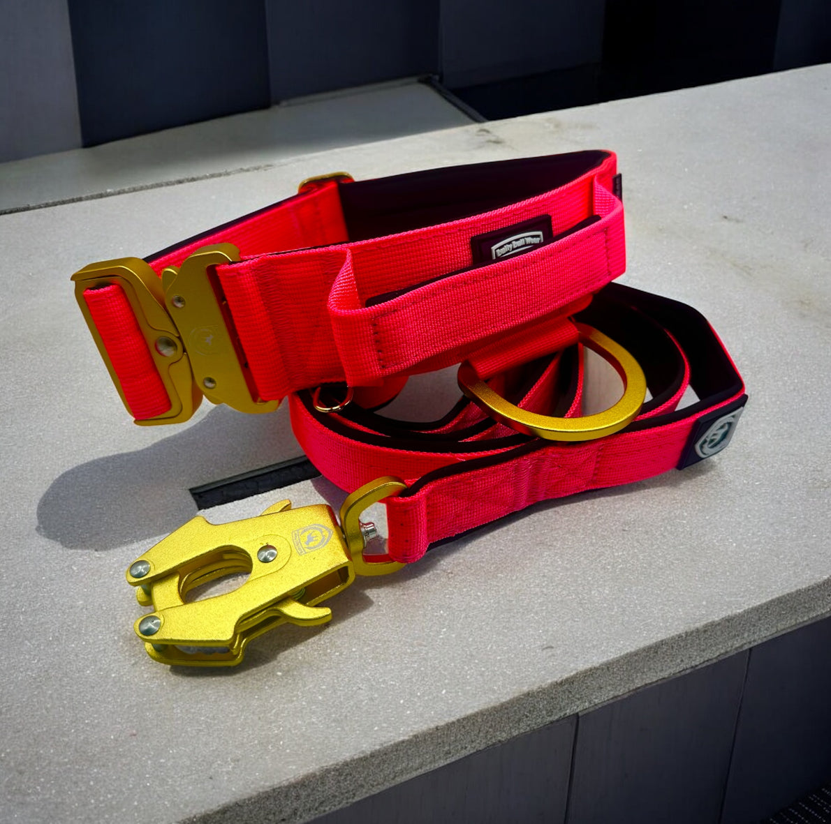 Combat Saftey Set  I neonpink -gold